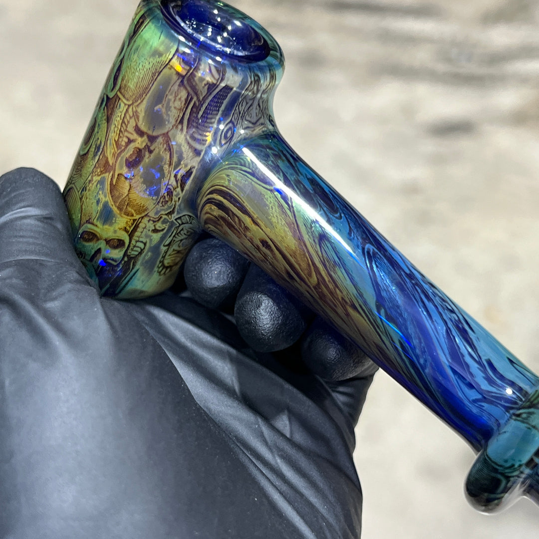 Fumed Skulls Hash Hammer Glass Pipe KOP Glass   