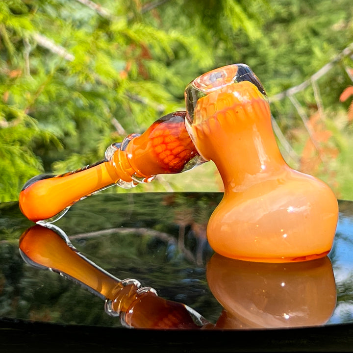 Honey Honeycomb Bubbler Glass Pipe TG   