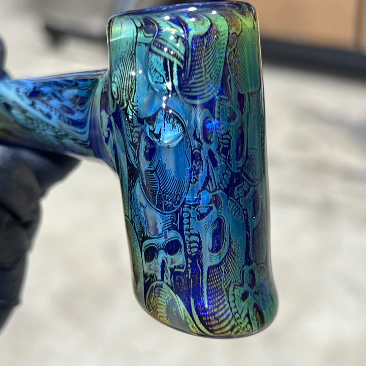 Fumed Skulls Hash Hammer Glass Pipe KOP Glass   