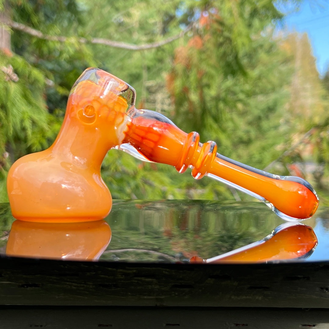 Honey Honeycomb Bubbler Glass Pipe TG   