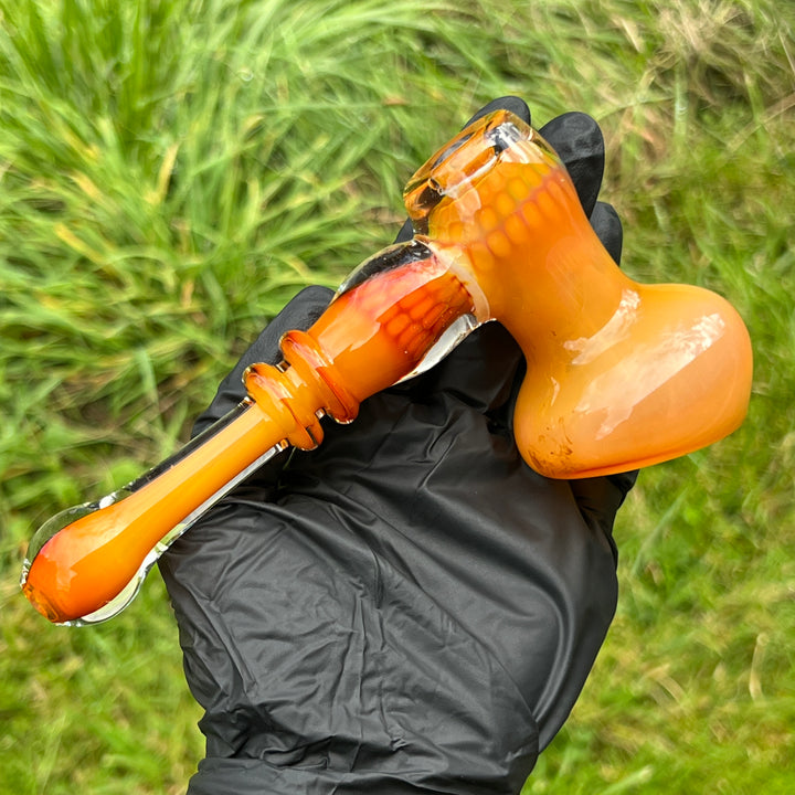 Honey Honeycomb Bubbler Glass Pipe TG   