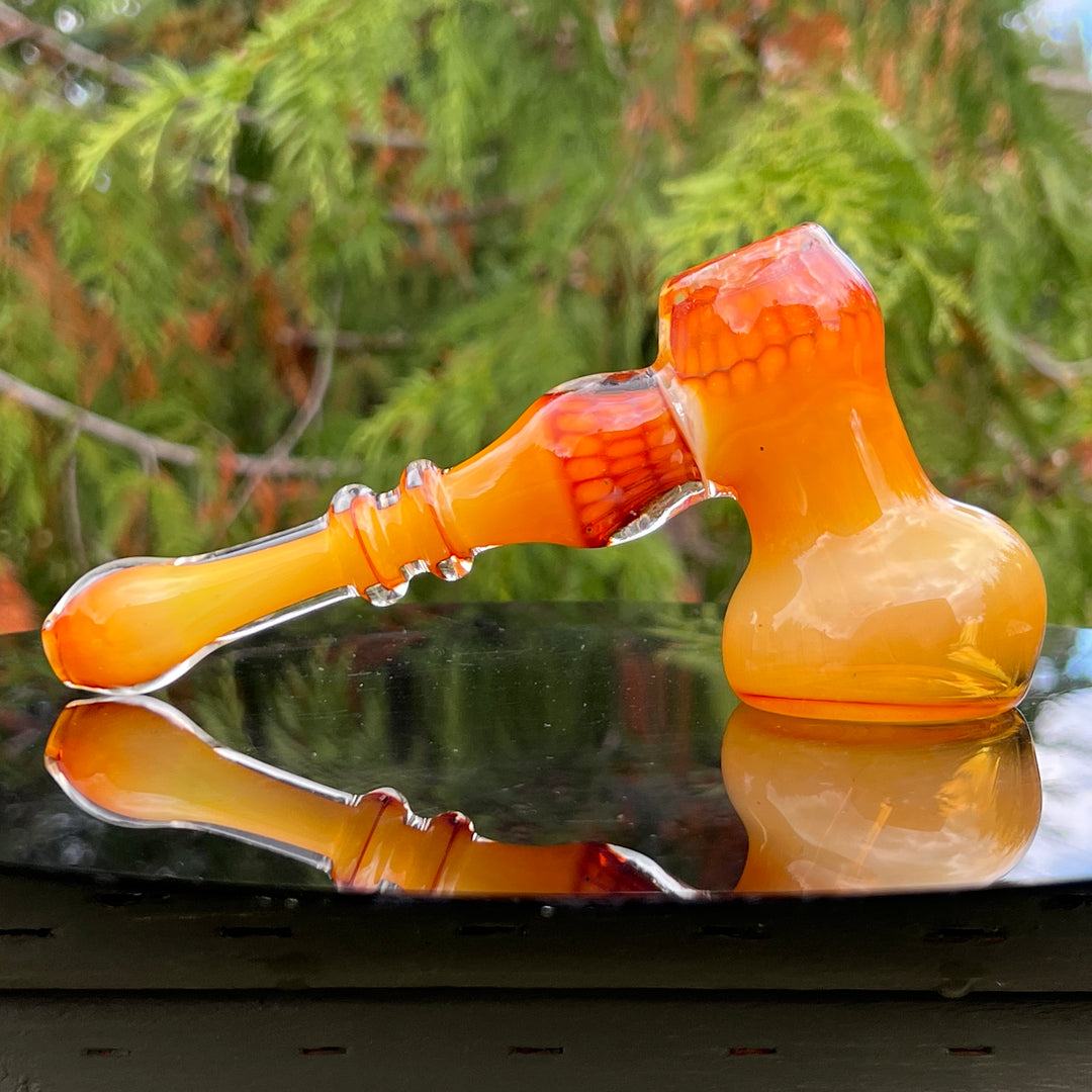 Honey Honeycomb Bubbler Glass Pipe TG   