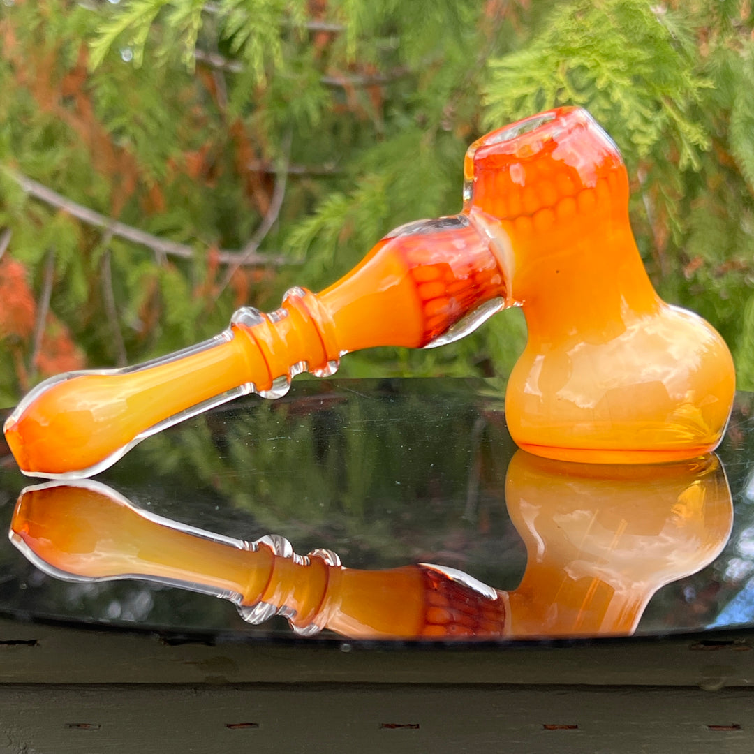 Honey Honeycomb Bubbler Glass Pipe TG   