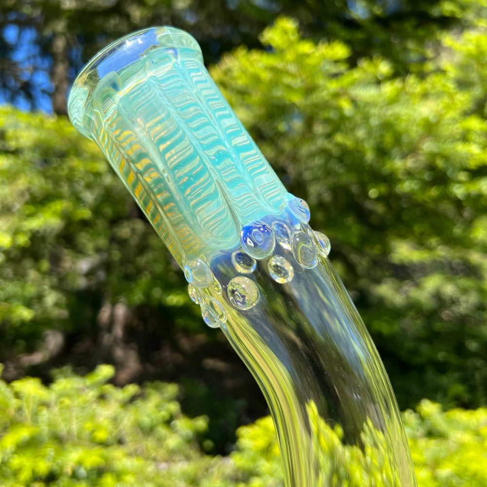 15" Fumed Bent Neck Beaker Bong Glass Pipe Mary Jane's Glass   