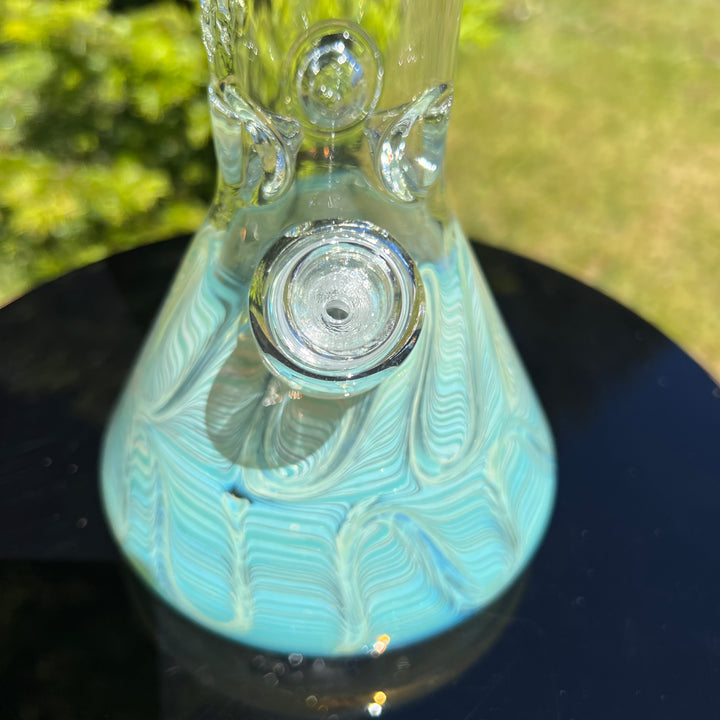 15" Fumed Bent Neck Beaker Bong Glass Pipe Mary Jane's Glass   