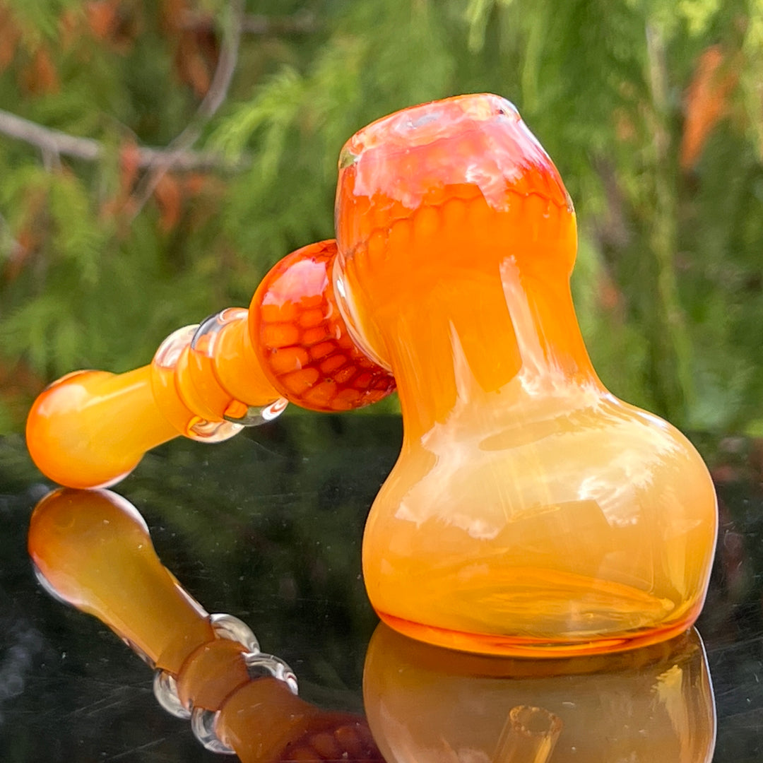 Honey Honeycomb Bubbler Glass Pipe TG   