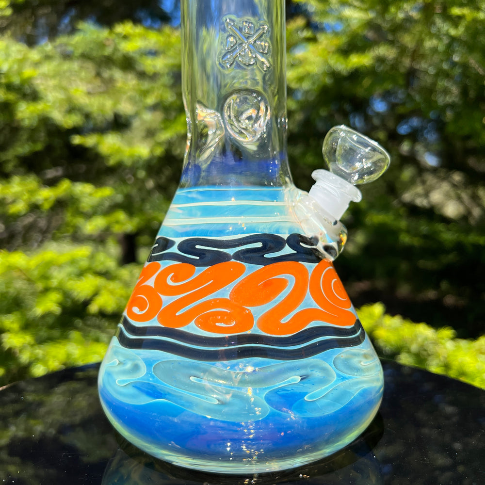 15" Fumed Twist Beaker Bong Glass Pipe Mary Jane's Glass   