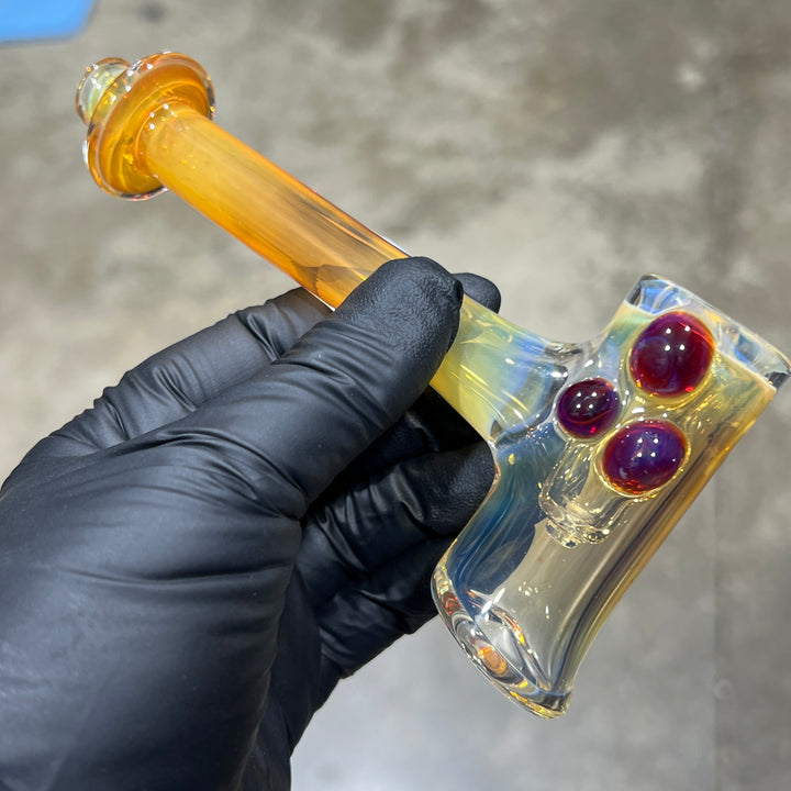 Silver Fumed Hash Hammer Glass Pipe KOP Glass   