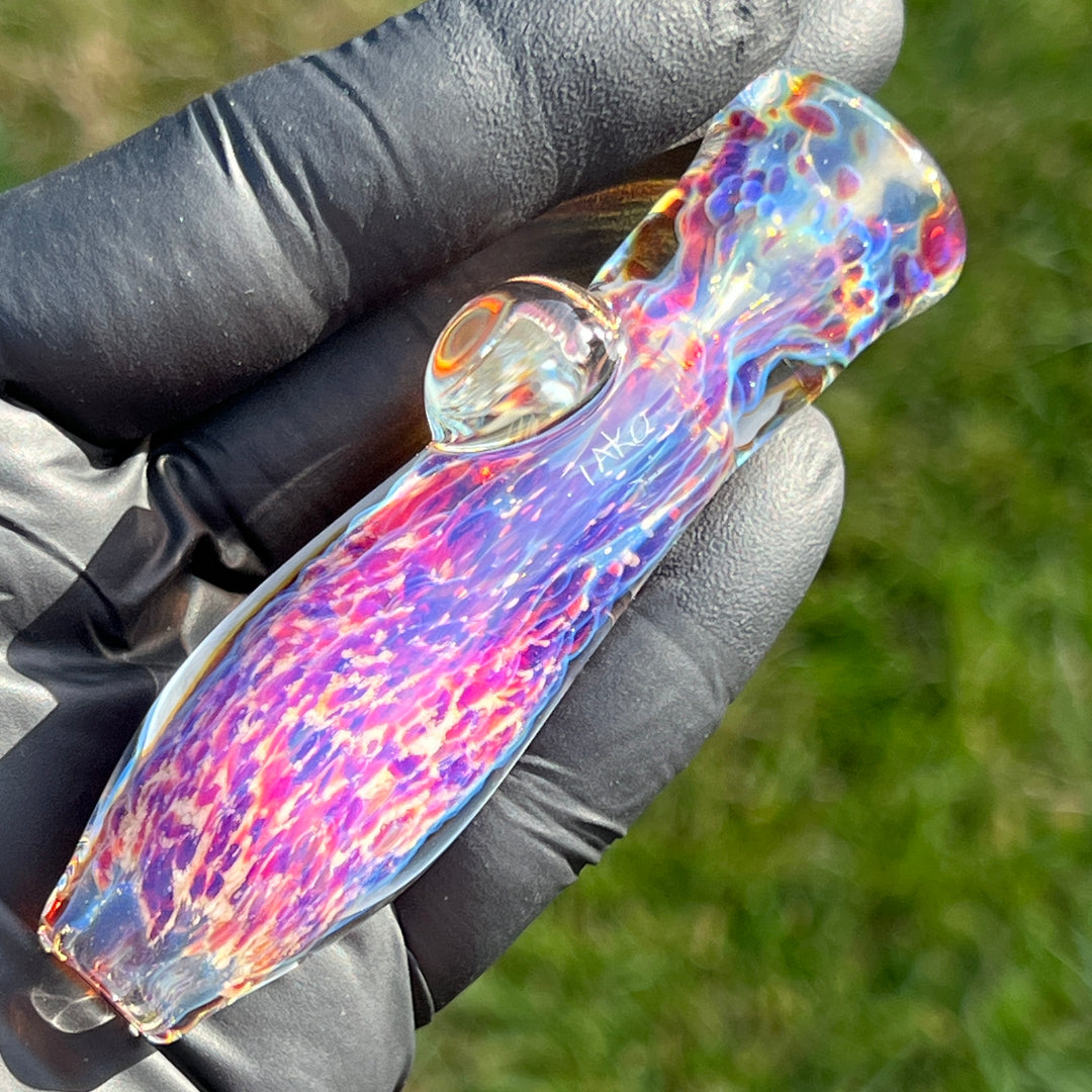 Purple Nebula Chillum Glass Pipe Tako Glass   