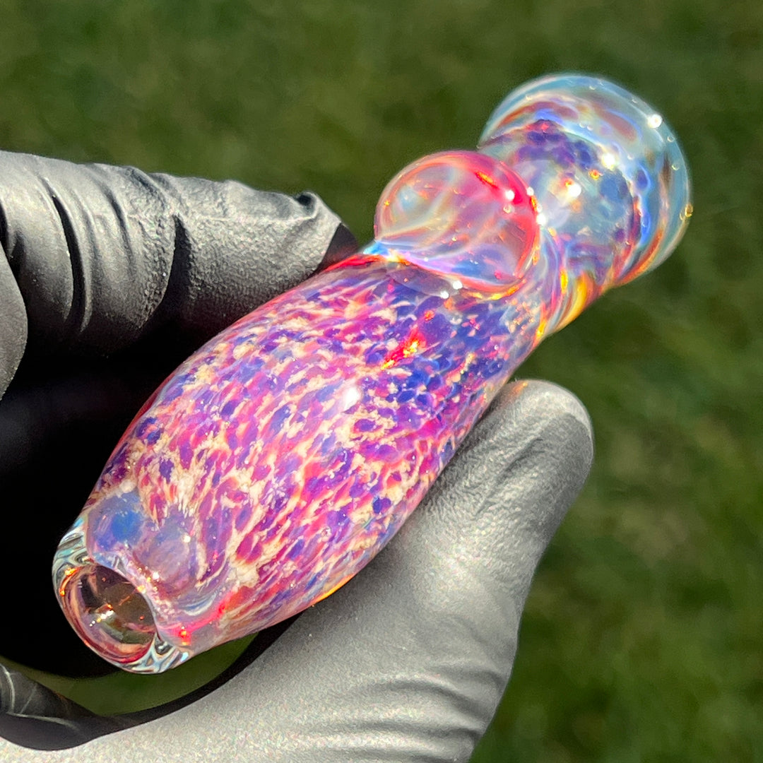 Purple Nebula Chillum Glass Pipe Tako Glass   