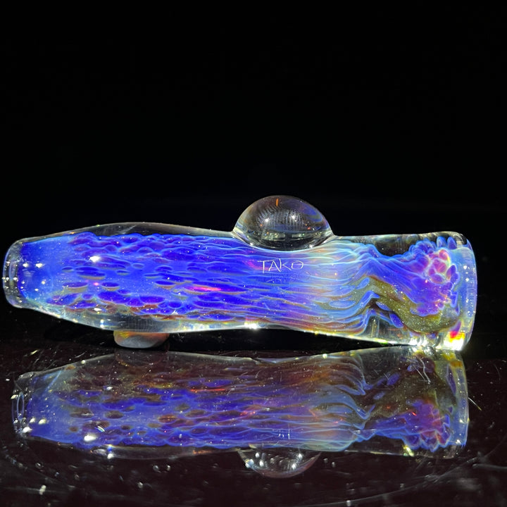 Purple Nebula Chillum Glass Pipe Tako Glass   