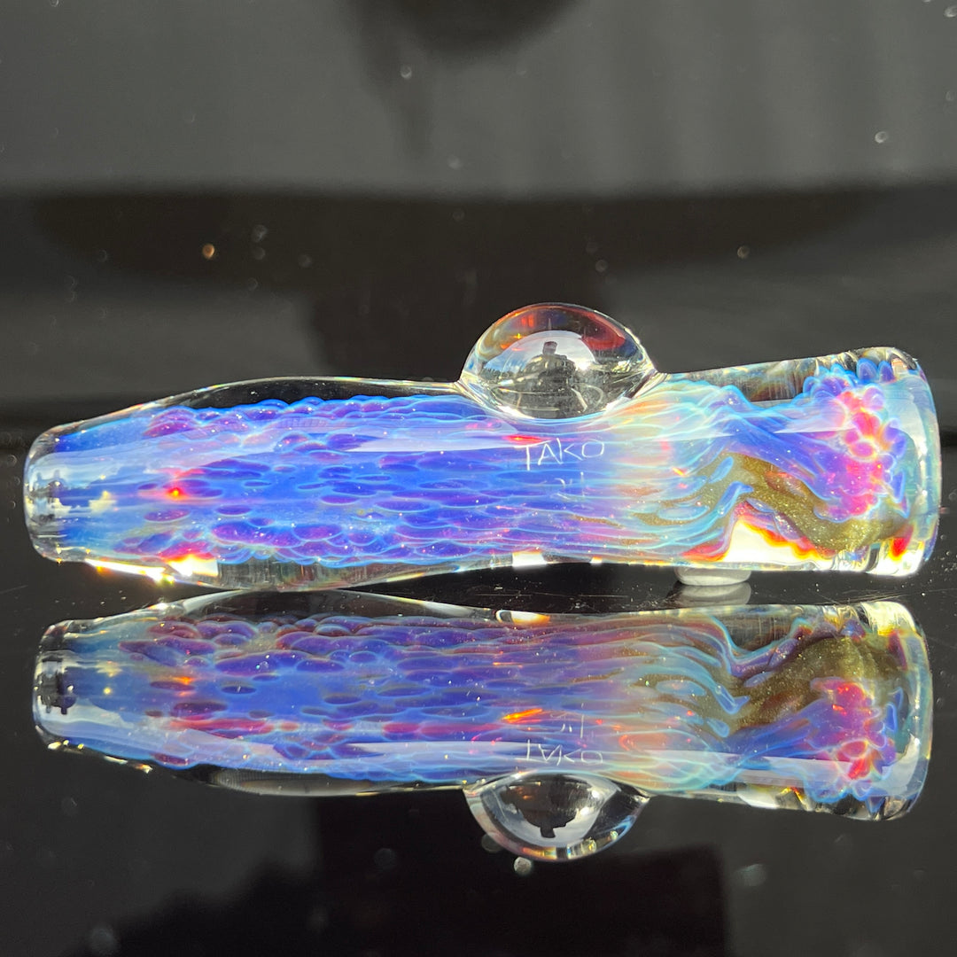 Purple Nebula Chillum Glass Pipe Tako Glass   