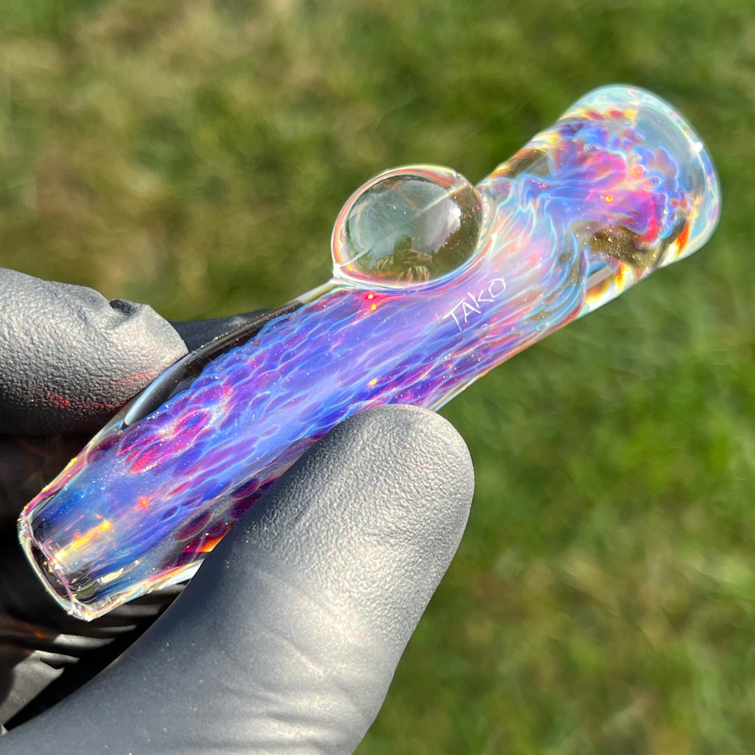 Purple Nebula Chillum Glass Pipe Tako Glass   