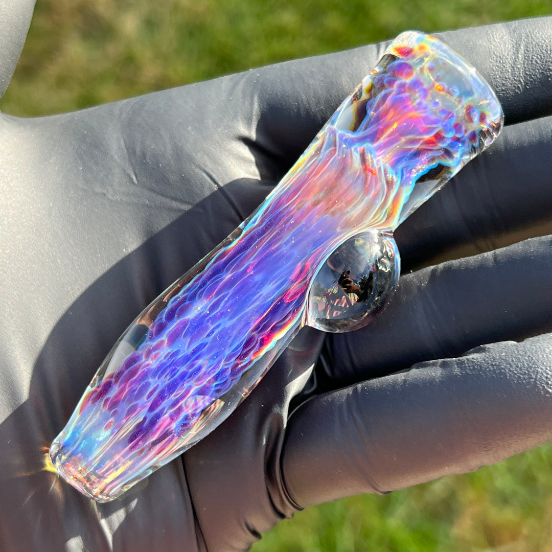 Purple Nebula Chillum Glass Pipe Tako Glass   