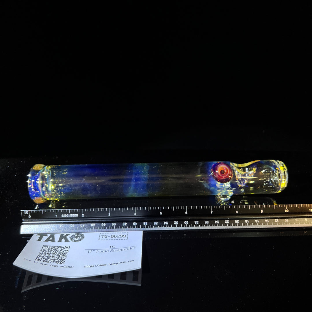 11" Fume Steamroller Glass Pipe TG   