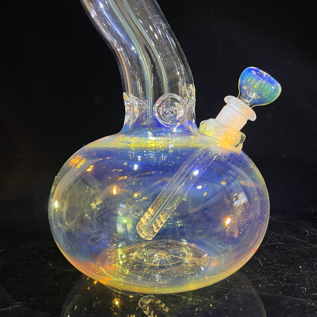 18" Fumed Zig Zag Bubble Bong Glass Pipe Mary Jane's Glass   