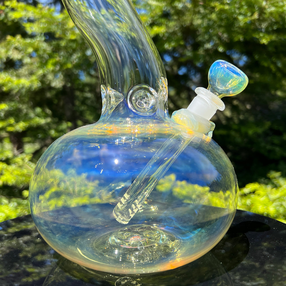 18" Fumed Zig Zag Bubble Bong Glass Pipe Mary Jane's Glass   