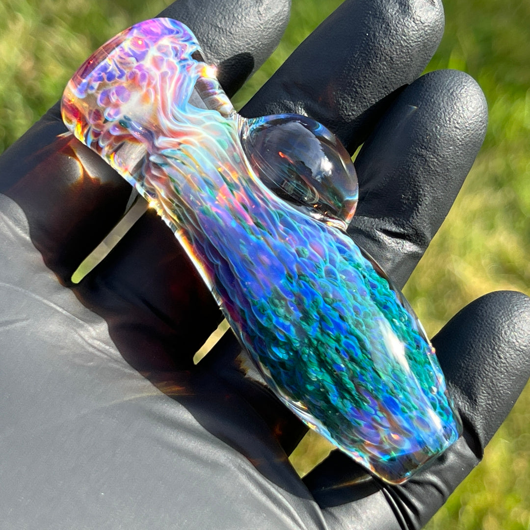 Purple Nebula Chillum Glass Pipe Tako Glass   