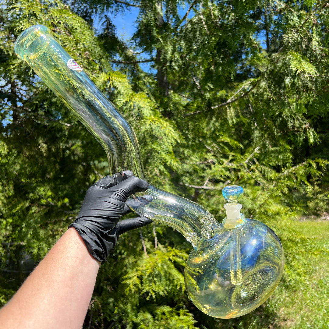 18" Fumed Zig Zag Bubble Bong Glass Pipe Mary Jane's Glass   