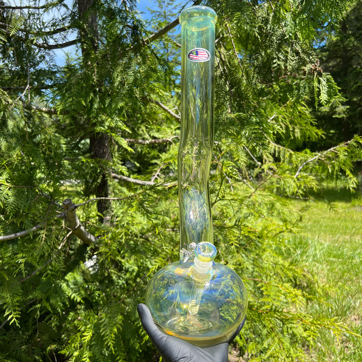 18" Fumed Zig Zag Bubble Bong Glass Pipe Mary Jane's Glass   