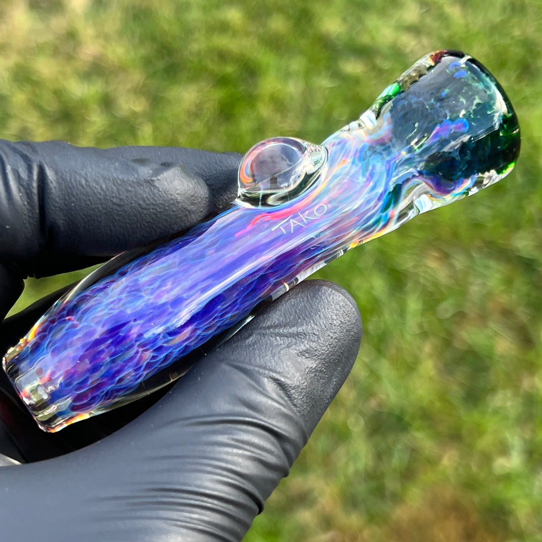 Purple Nebula Chillum Glass Pipe Tako Glass   