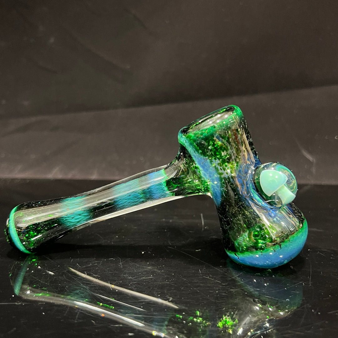 Experimental Jade Mushroom Hammer Glass Pipe Beezy Glass   