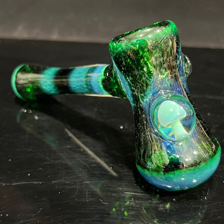 Experimental Jade Mushroom Hammer Glass Pipe Beezy Glass   