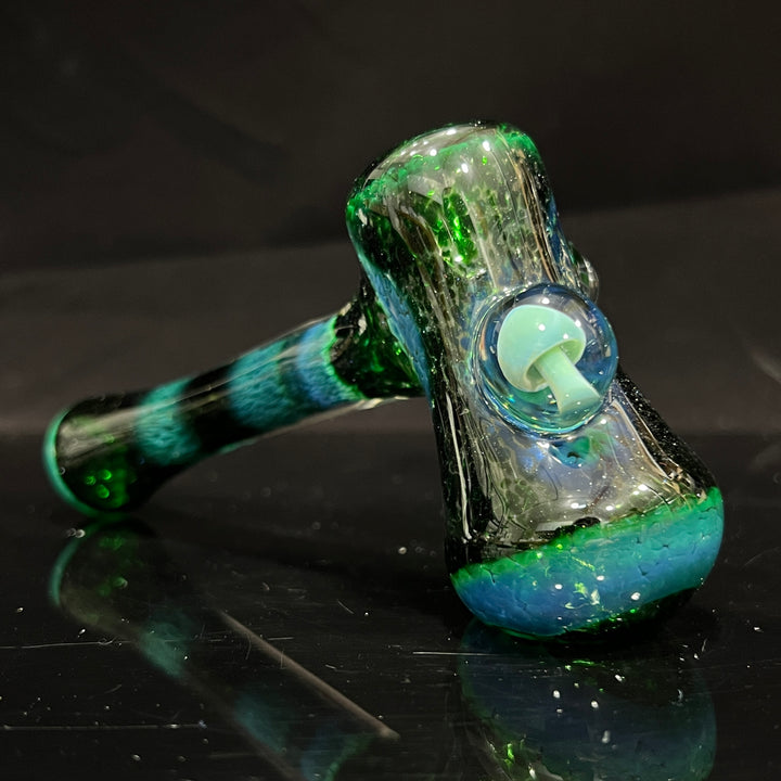 Experimental Jade Mushroom Hammer Glass Pipe Beezy Glass   