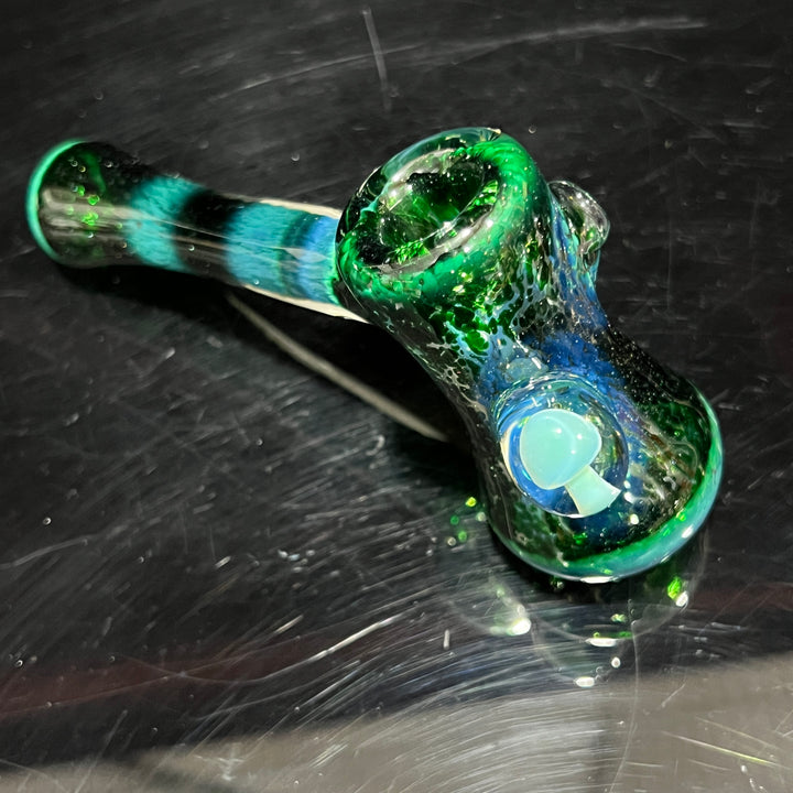 Experimental Jade Mushroom Hammer Glass Pipe Beezy Glass   