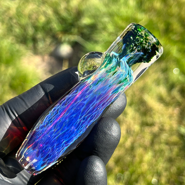 Purple Nebula Chillum Glass Pipe Tako Glass   