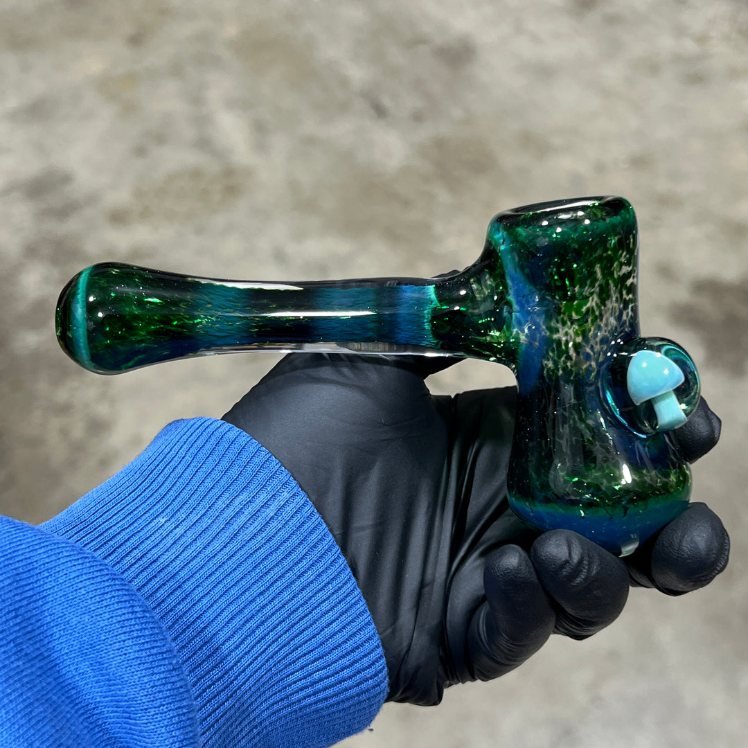 Experimental Jade Mushroom Hammer Glass Pipe Beezy Glass   