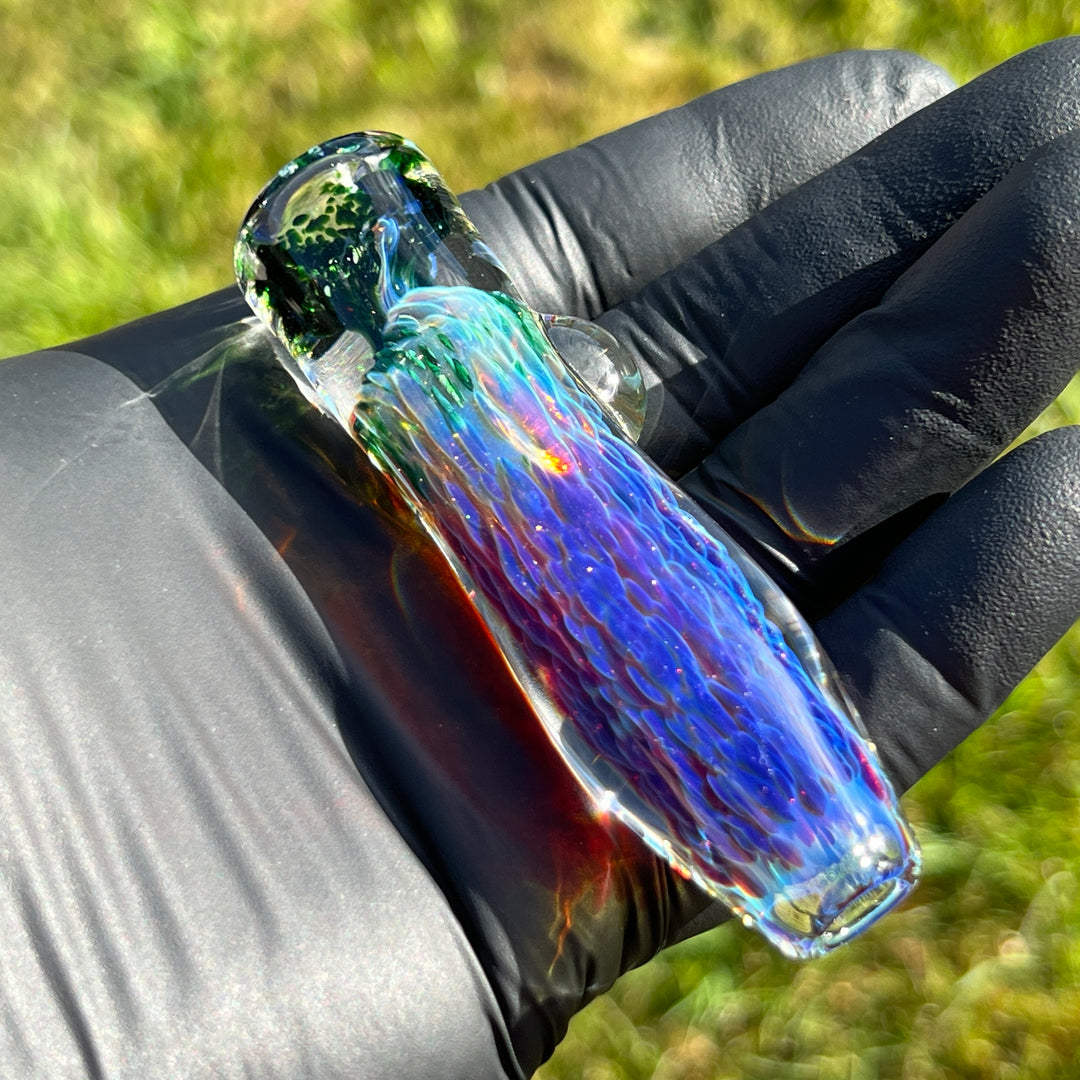 Purple Nebula Chillum Glass Pipe Tako Glass   