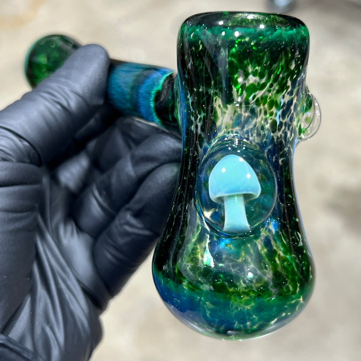 Experimental Jade Mushroom Hammer Glass Pipe Beezy Glass   