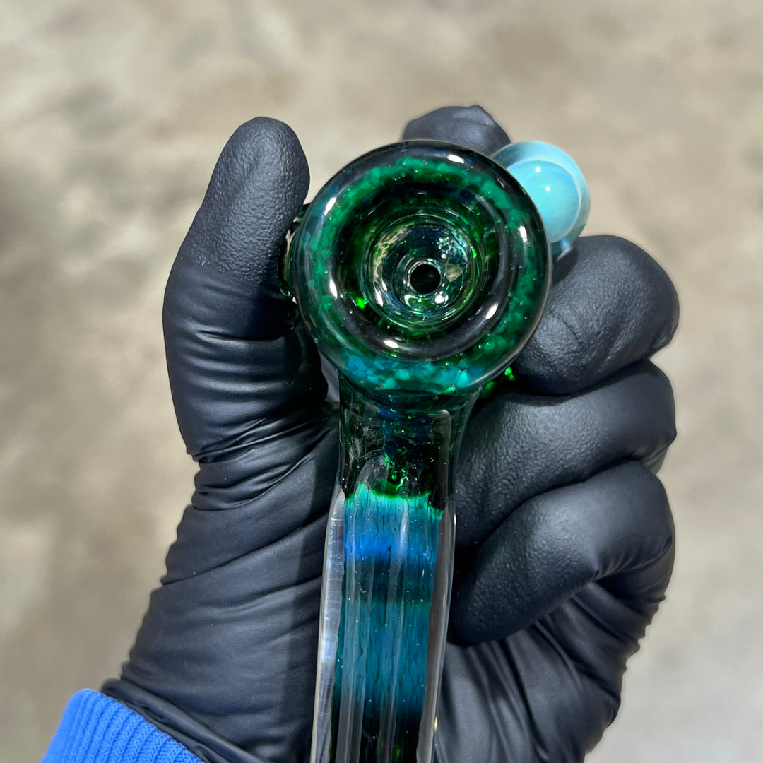 Experimental Jade Mushroom Hammer Glass Pipe Beezy Glass   