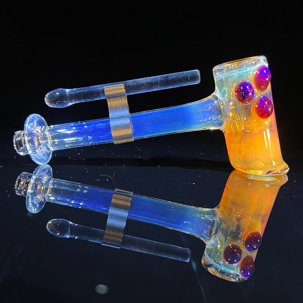 Silver Fumed Hash Hammer Glass Pipe KOP Glass   