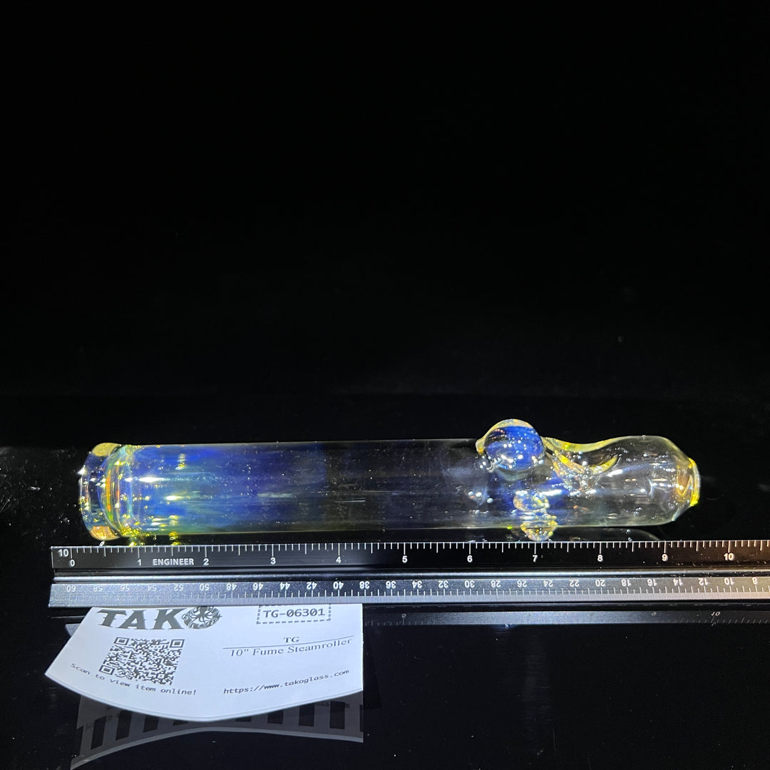 10" Fume Steamroller Glass Pipe TG   