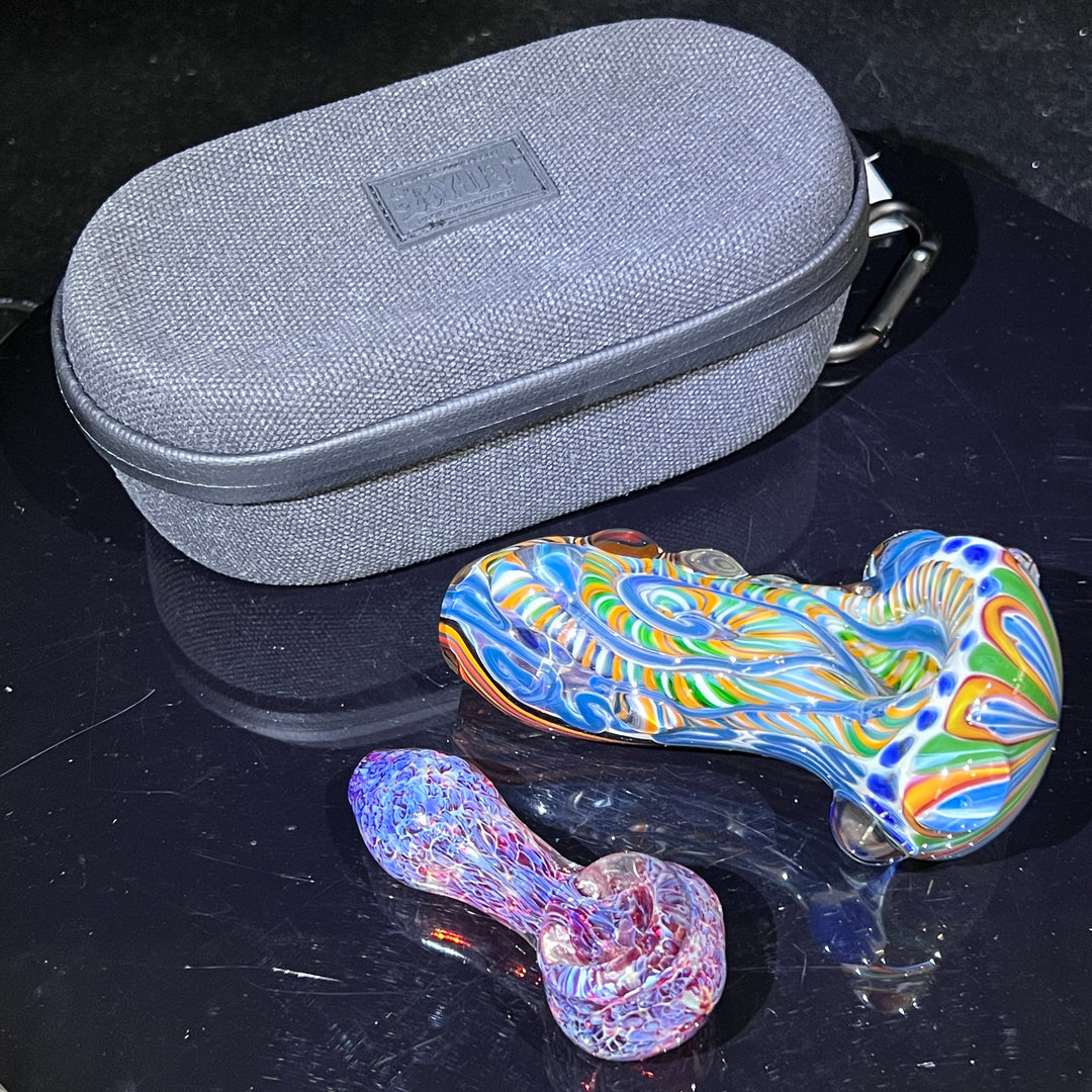 Inside Out Chonker Pipe + Peanut Pipe + Case Combo Glass Pipe Pattymelt Glass   