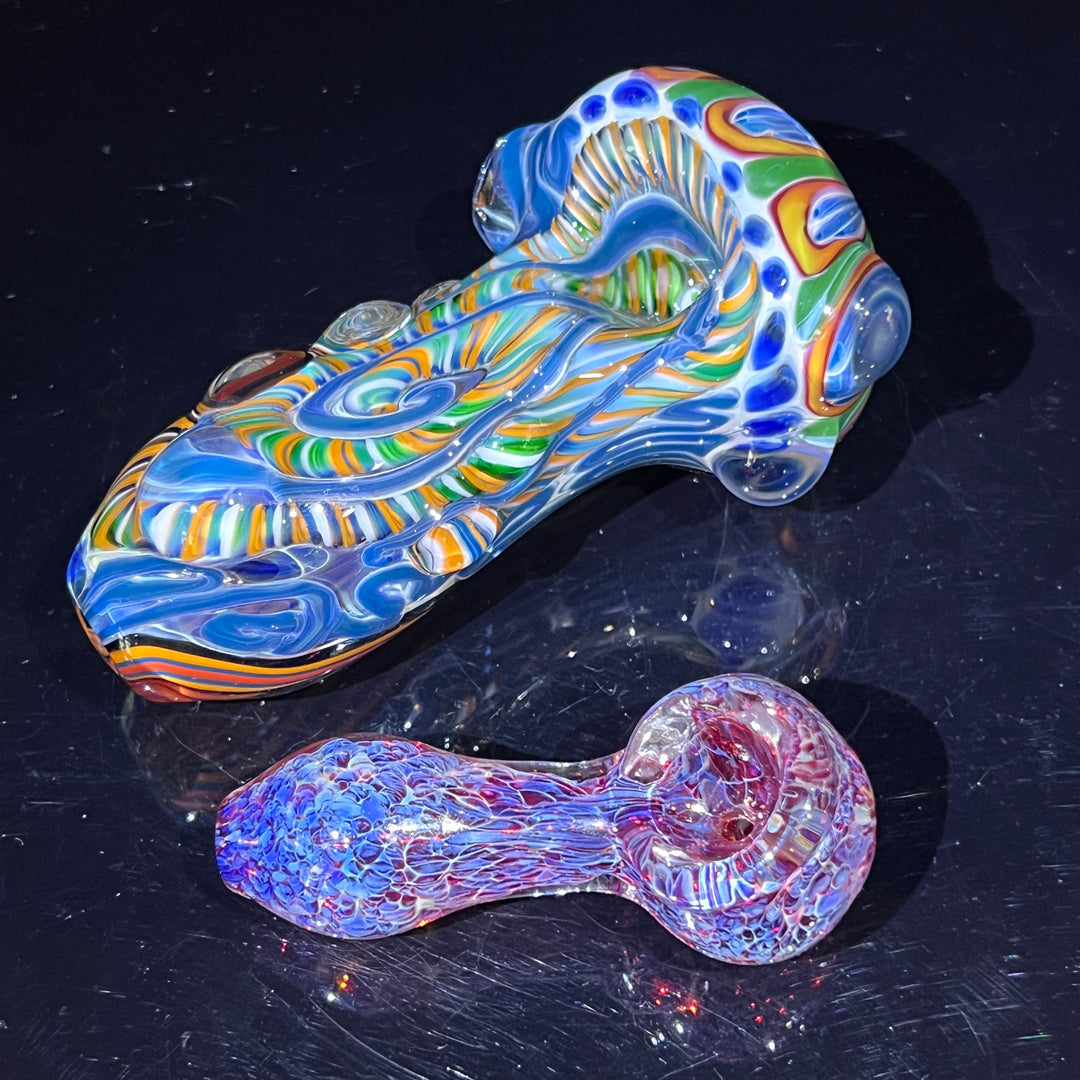 Inside Out Chonker Pipe + Peanut Pipe + Case Combo Glass Pipe Pattymelt Glass   