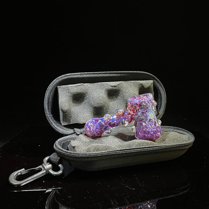 Purple Marble Hammer + Case Combo Glass Pipe TG   