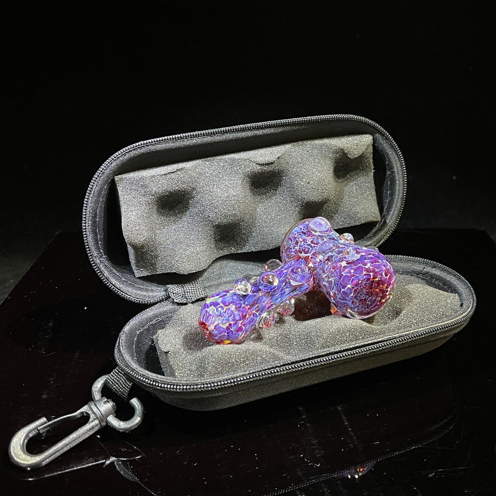Purple Marble Hammer + Case Combo Glass Pipe TG   