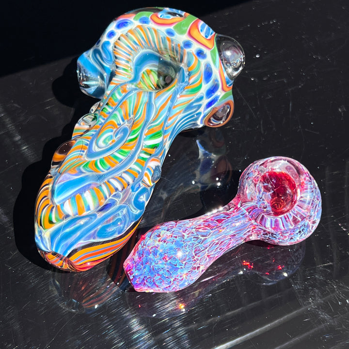 Inside Out Chonker Pipe + Peanut Pipe + Case Combo Glass Pipe Pattymelt Glass   