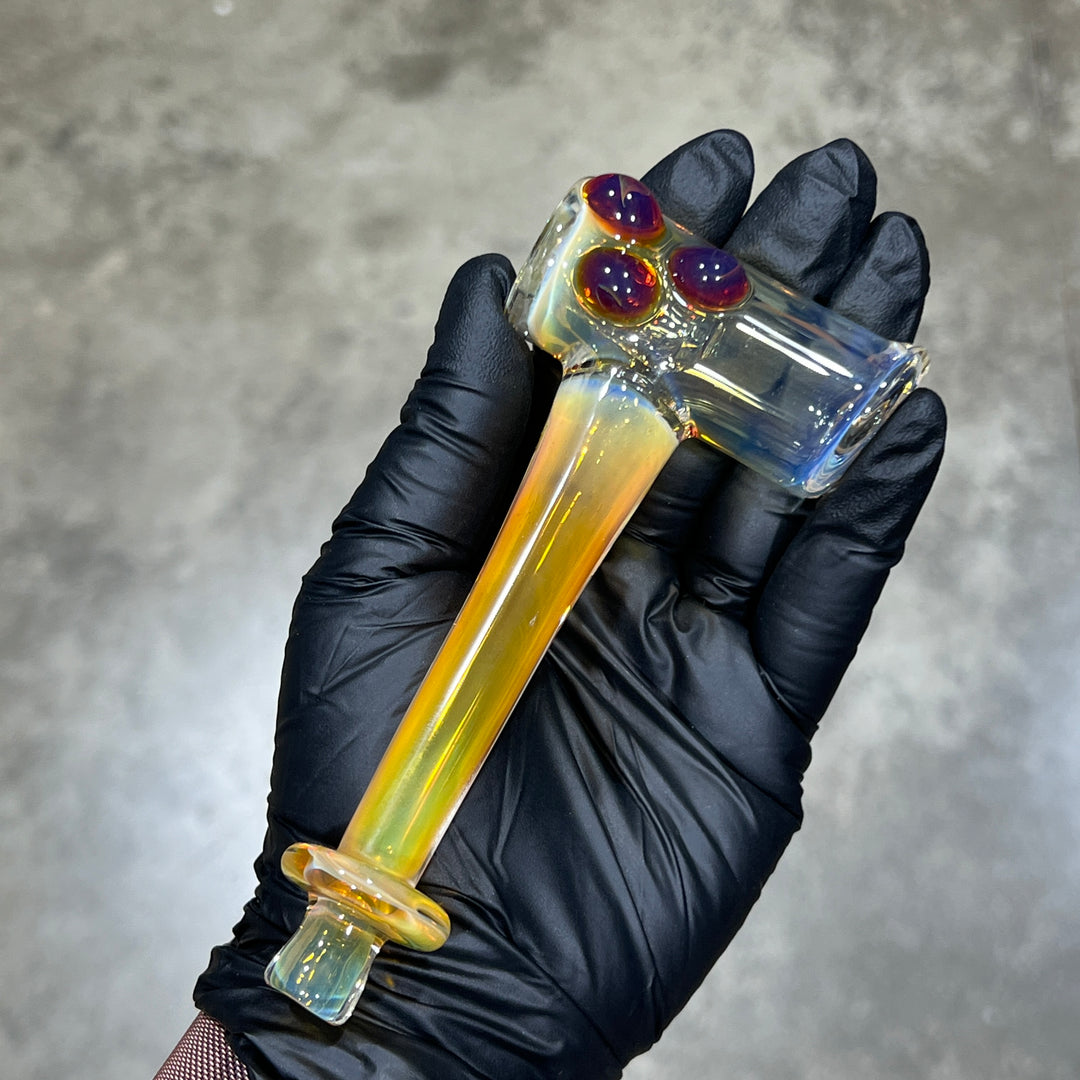 Silver Fumed Hash Hammer Glass Pipe KOP Glass   