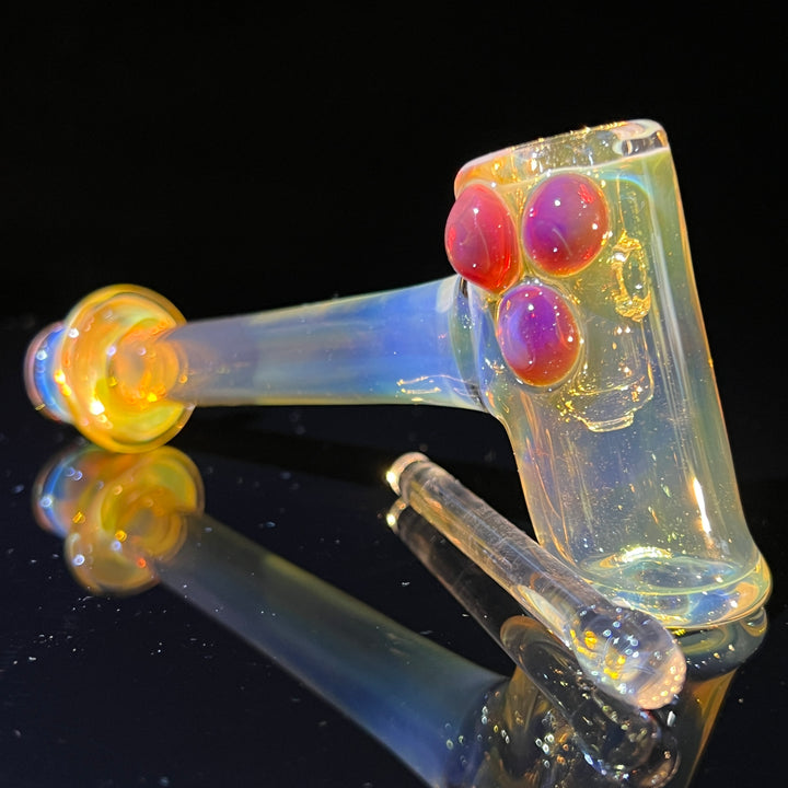 Silver Fumed Hash Hammer Glass Pipe KOP Glass   