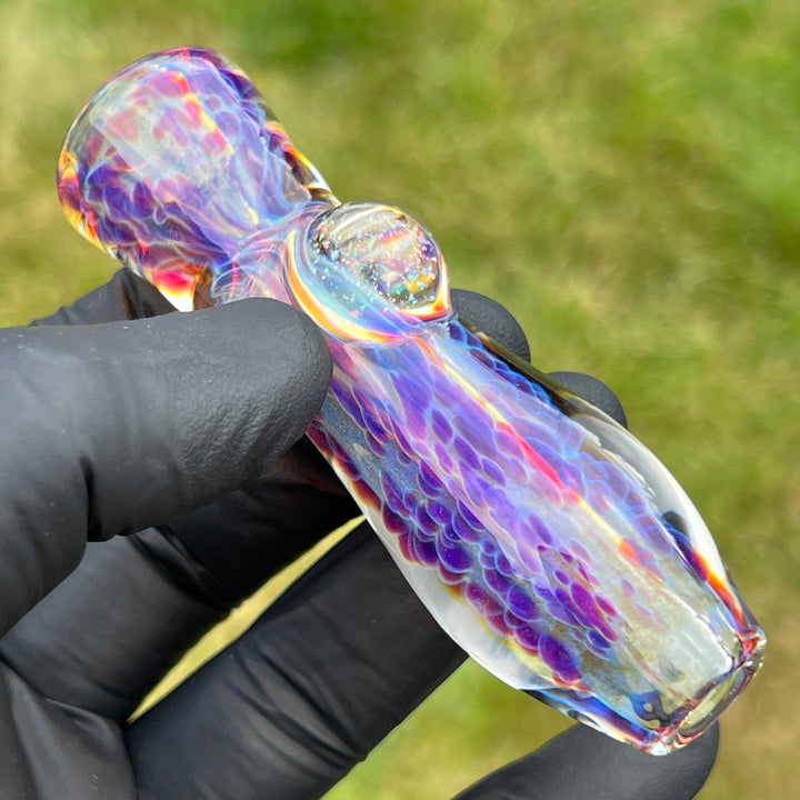 Purple Nebula Chillum Glass Pipe Tako Glass   