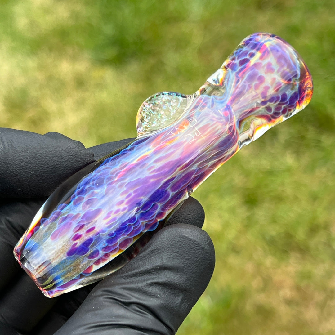 Purple Nebula Chillum Glass Pipe Tako Glass   