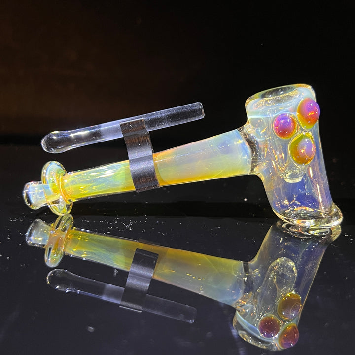 Silver Fumed Hash Hammer Glass Pipe KOP Glass   