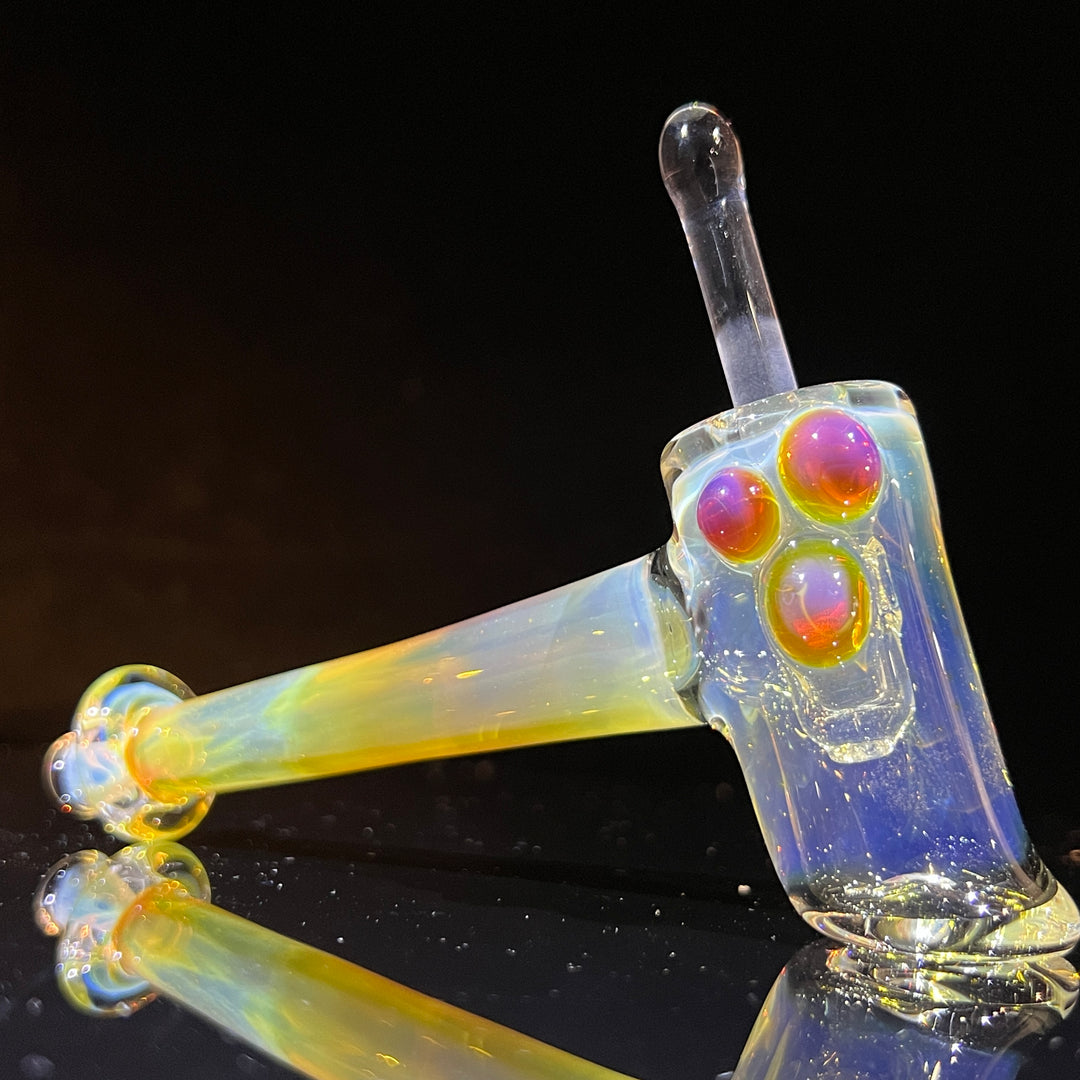 Silver Fumed Hash Hammer Glass Pipe KOP Glass   