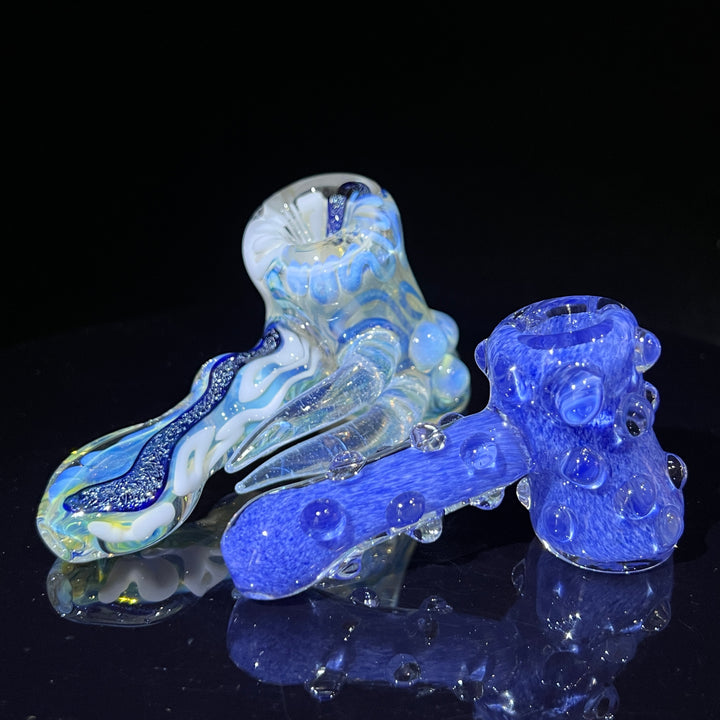 Horned Dichro Hammer + Sky Blue Marble Hammer Combo Glass Pipe Jeff Cooper   