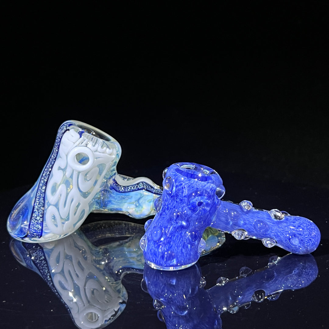 Horned Dichro Hammer + Sky Blue Marble Hammer Combo Glass Pipe Jeff Cooper   