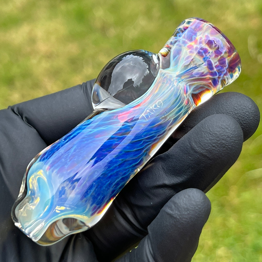 Purple Nebula Chillum Glass Pipe Tako Glass   